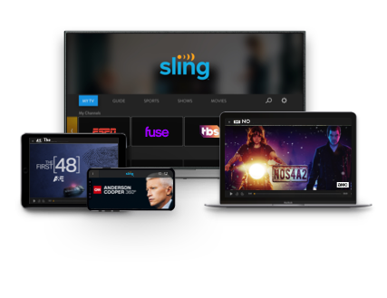 sling tv on mobile, tablet, laptop and tv