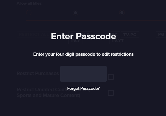 STEP 3  -  You will then be prompted to enter or create a four digit passcode