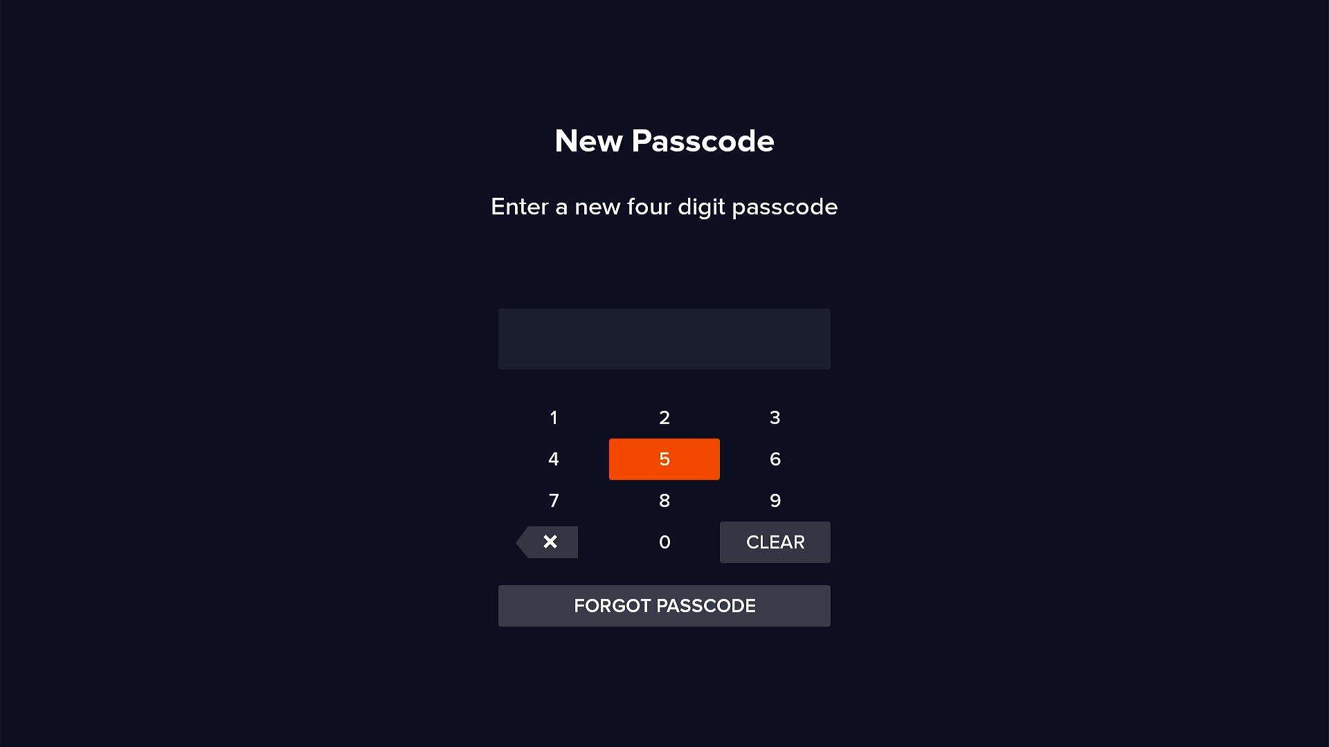 STEP 4  -  You will then be prompted to enter or create a four digit passcode