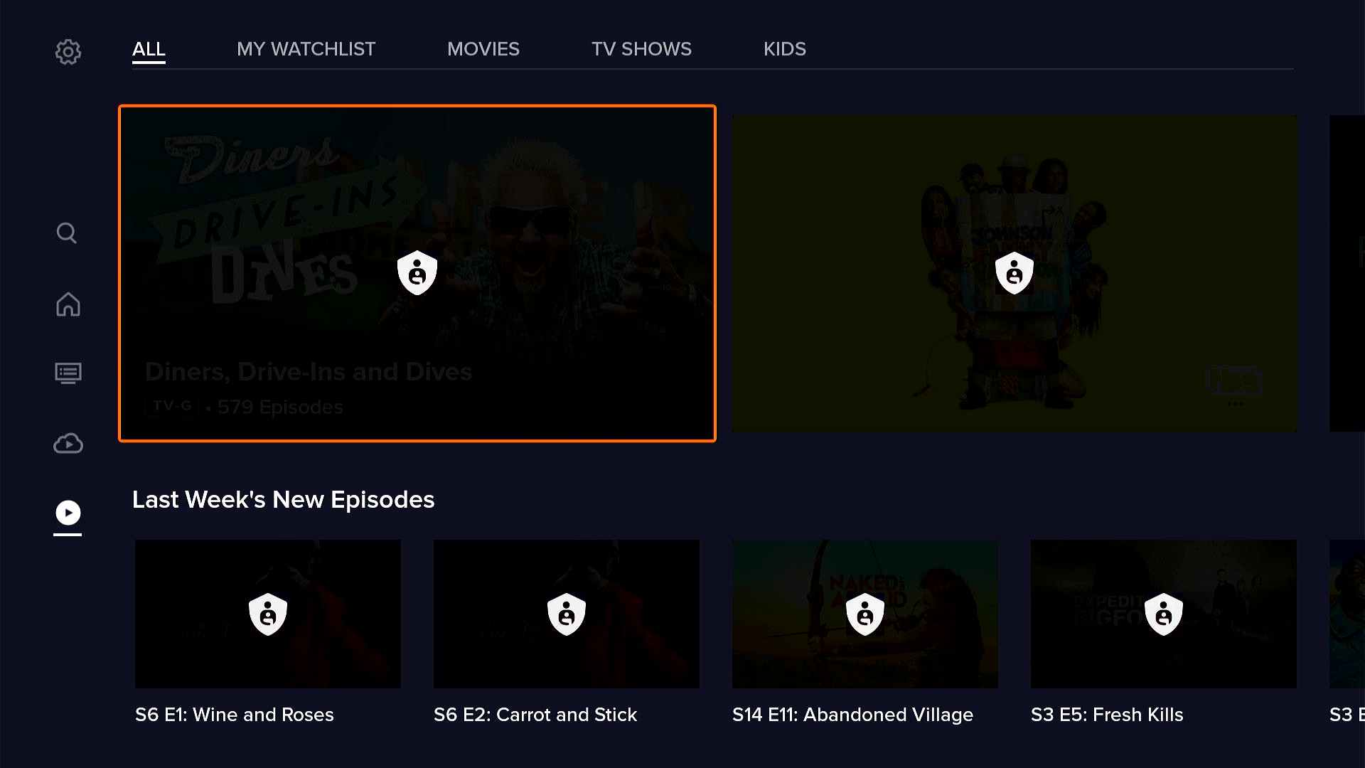 restricted content tile view examples