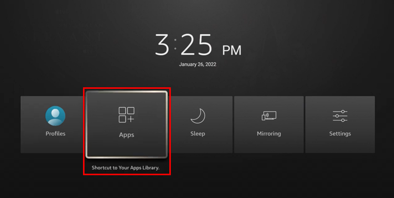 fire stick in app menu of streaming providers