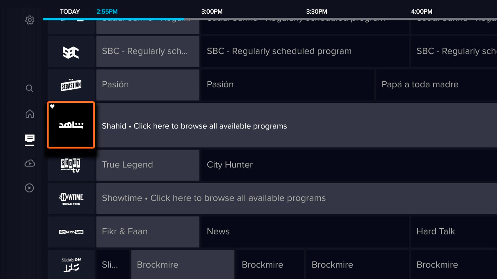 Shahid on the Sling Guide