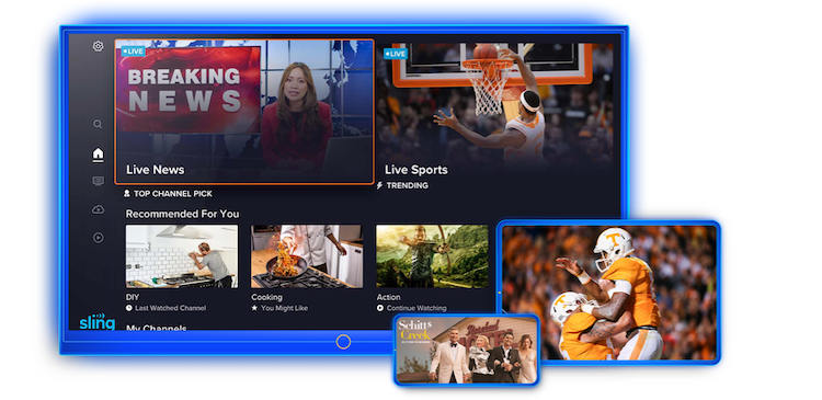 Watch SLING on a streaming device, smart tv, laptop or mobile device