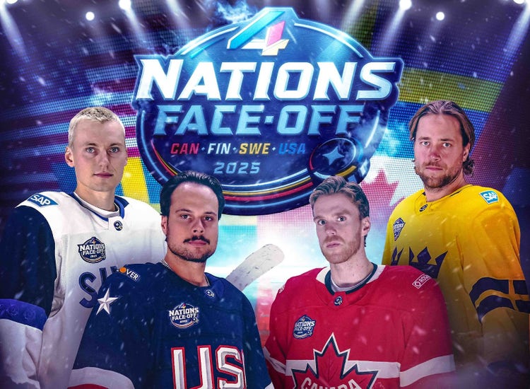 Key art for the NHL 4 Nations Face-Off on TNT.